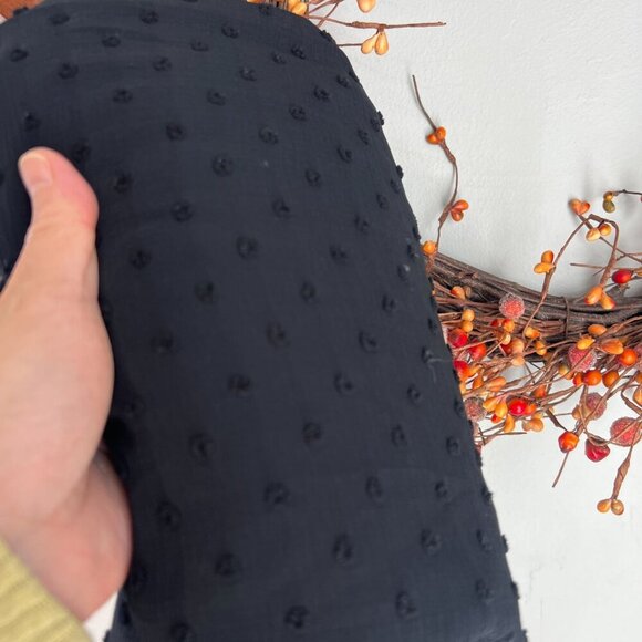 Vince Camuto Women's Clip-Dot Smocked-Cuff Top Xtra Small XS Rich Black - Picture 10 of 10